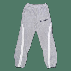 Heather Grey "Smooth Aura" Striped Sweatpants
