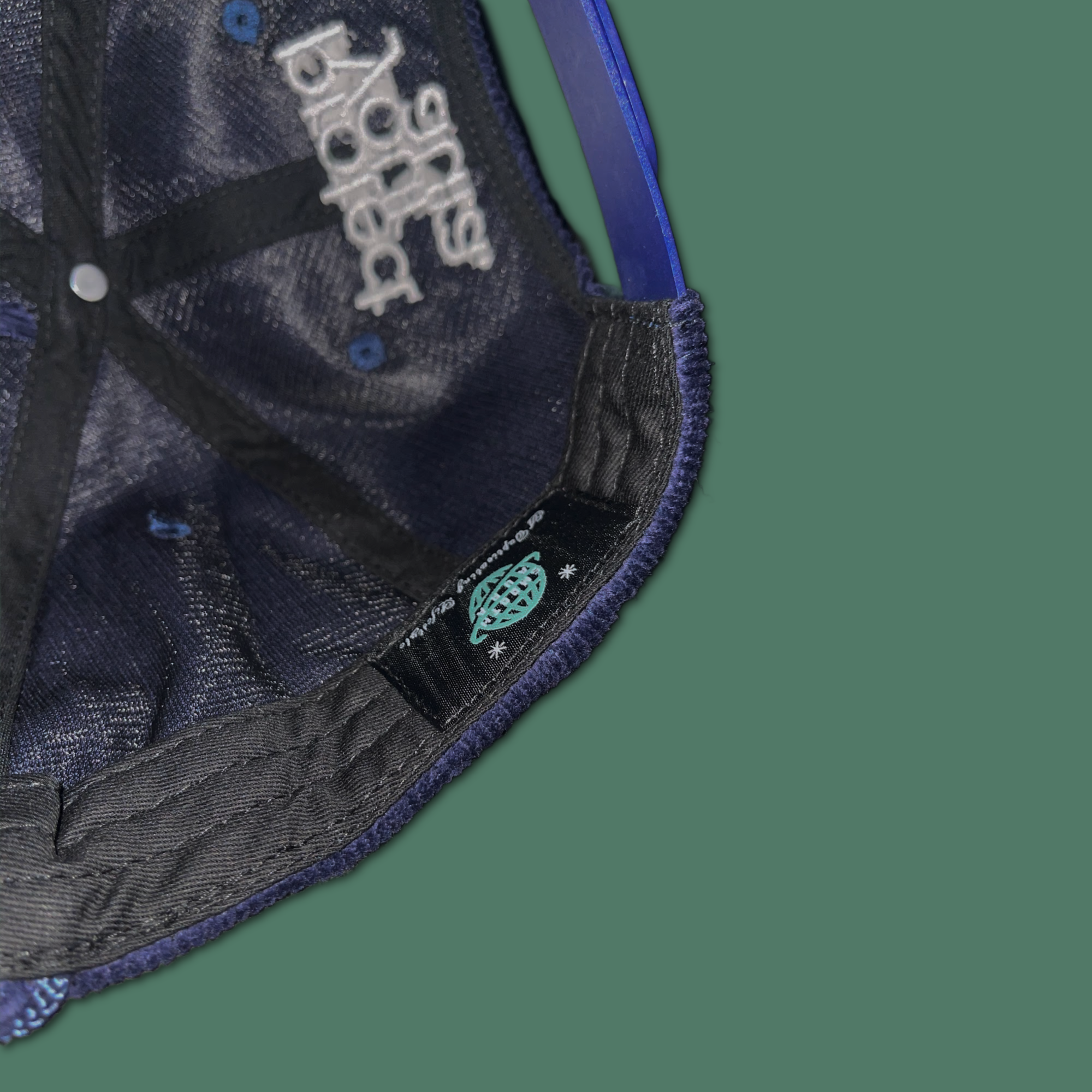 Navy "protect your aura." Corduroy Hat